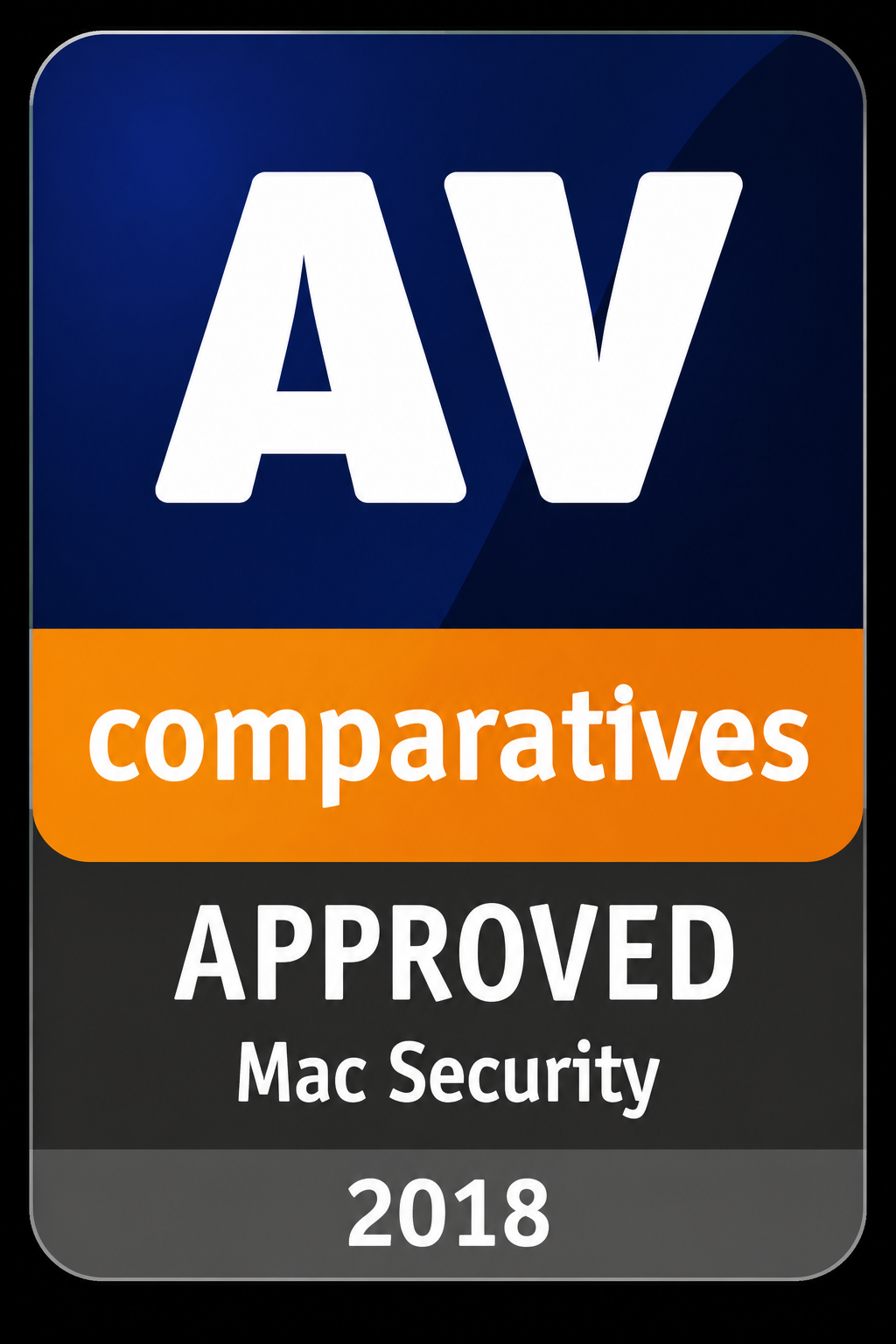 Original AV-Comparatives Approved Mac Security 2018 award badge