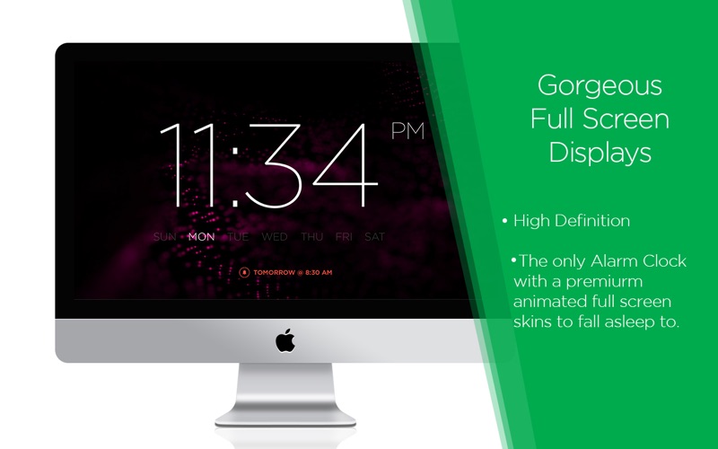 Enjoy the full-screen animated clock