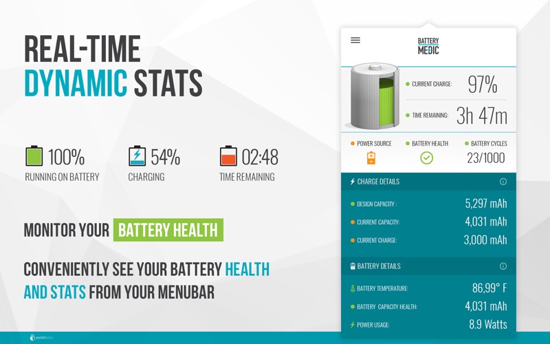 See charge, capacity, and battery health at a glance