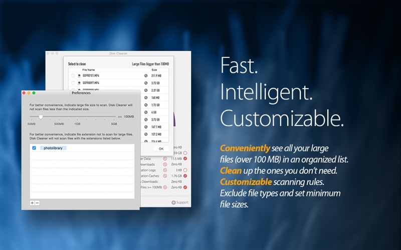 Find large files and customize your cleanup