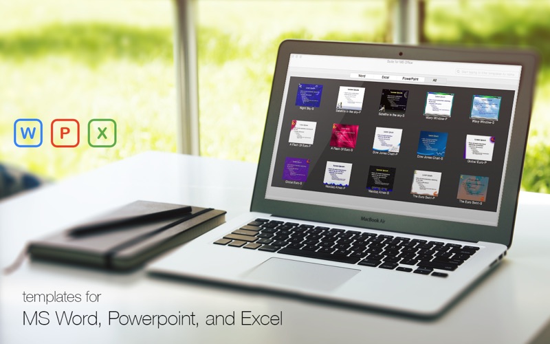 Start with a template for Word, Excel, or PowerPoint.